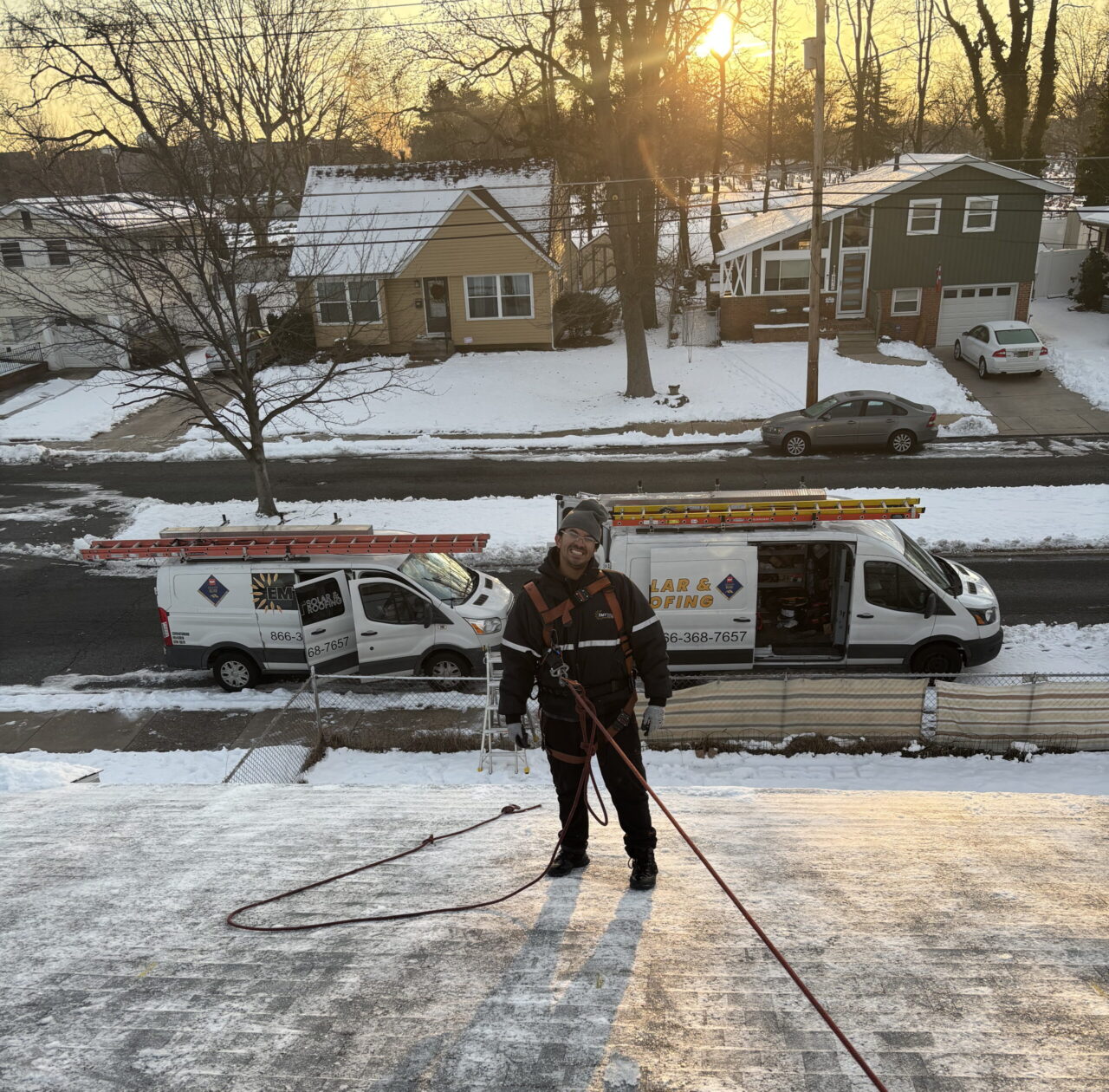 EMT Roofing & Siding IT IS COLD & WINDY